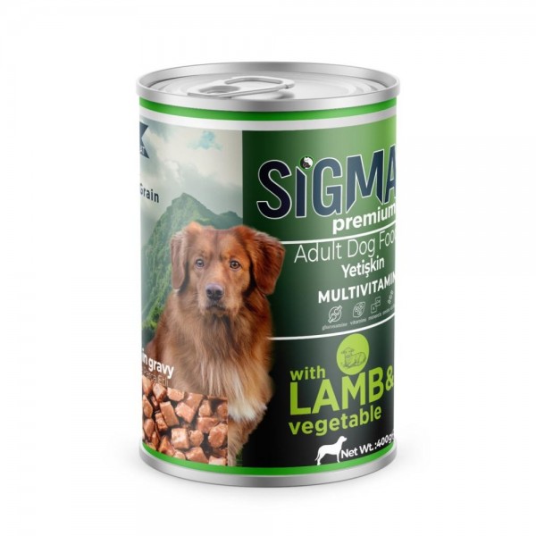 SİGMA KUZU ETLİ KÖPEK KONSERVESİ 400 GR 20Lİ KOLİ